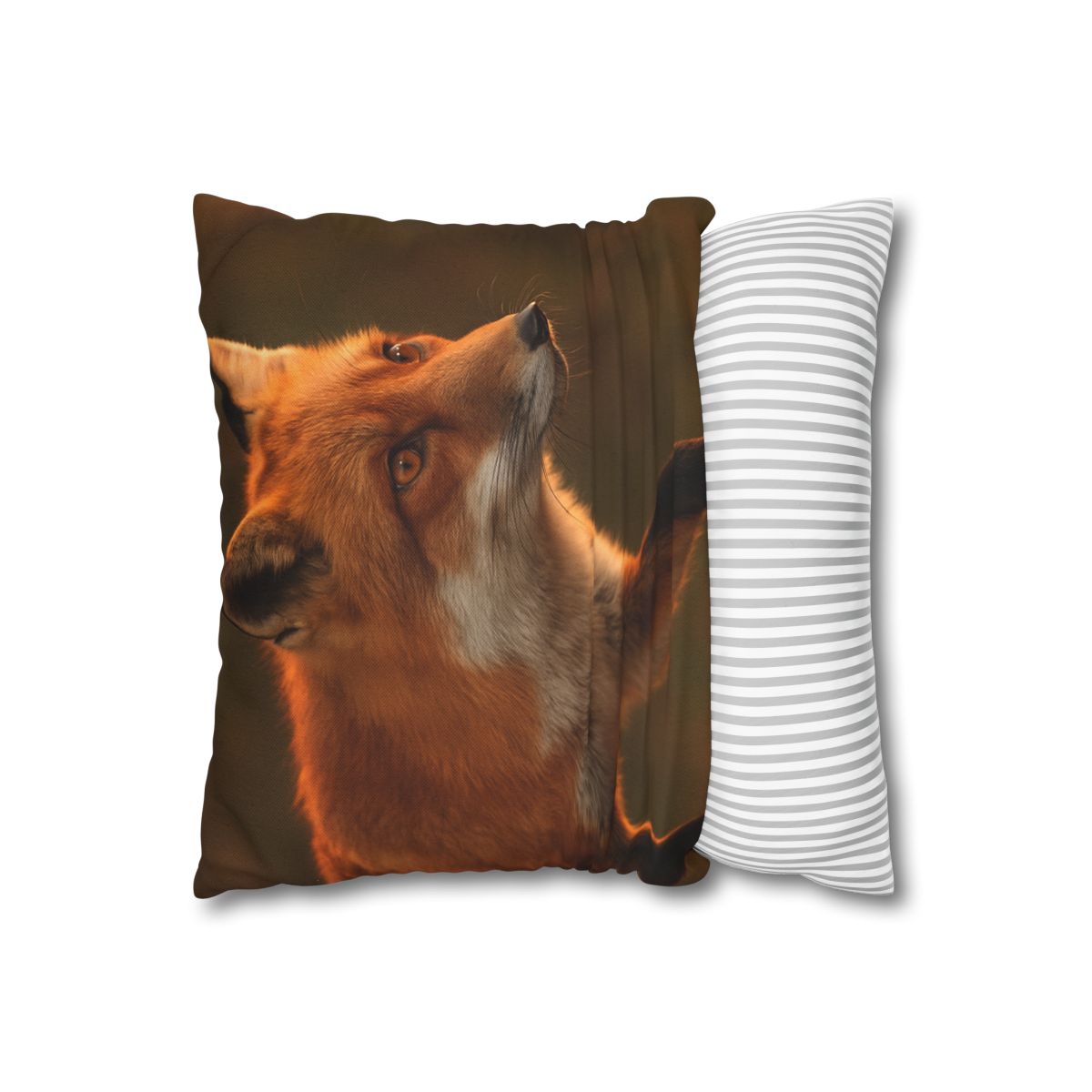 Crimson Whisper Red Fox personalized pillow covers