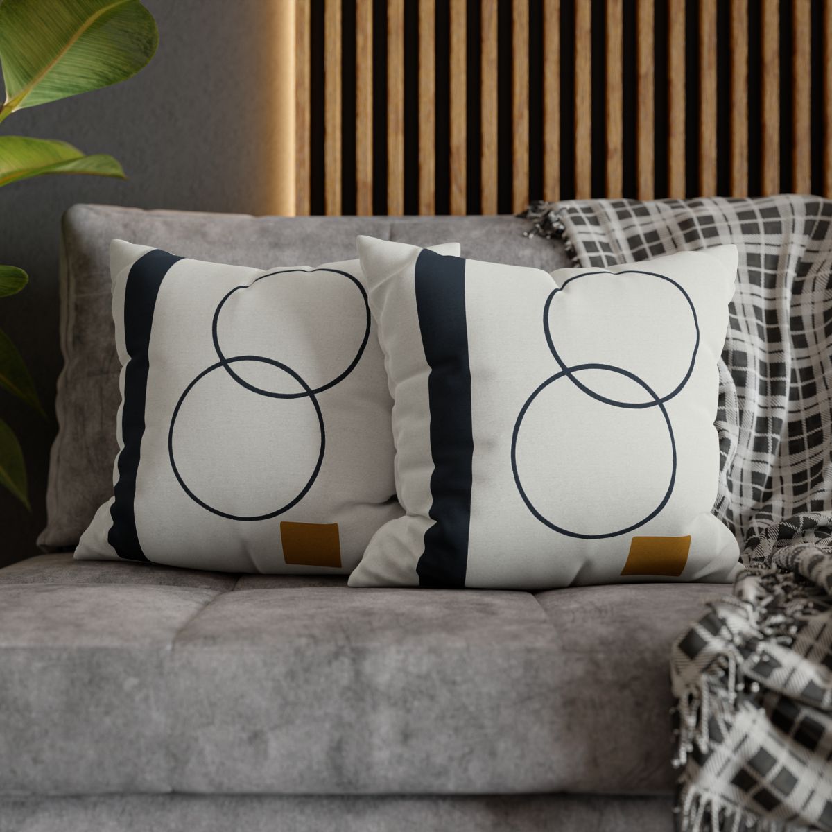 Staggered Rings With Anchored Column custom pillow cases