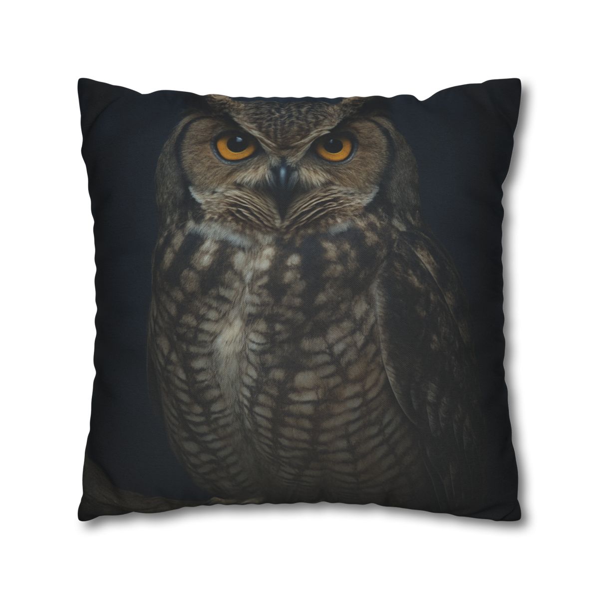 Silent Drift Great Horned Owl personalized pillow covers