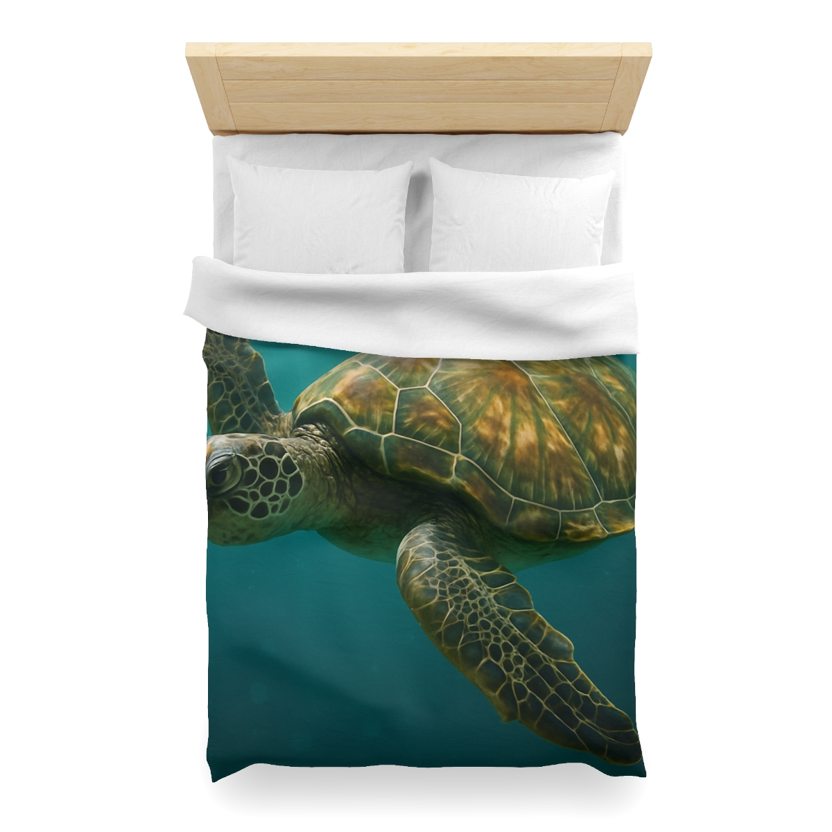 Gilded Drift Green Sea Turtle stylish duvet covers