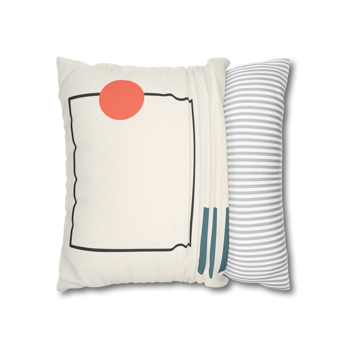 Quiet Orbit With Split Frame designer print pillow cases