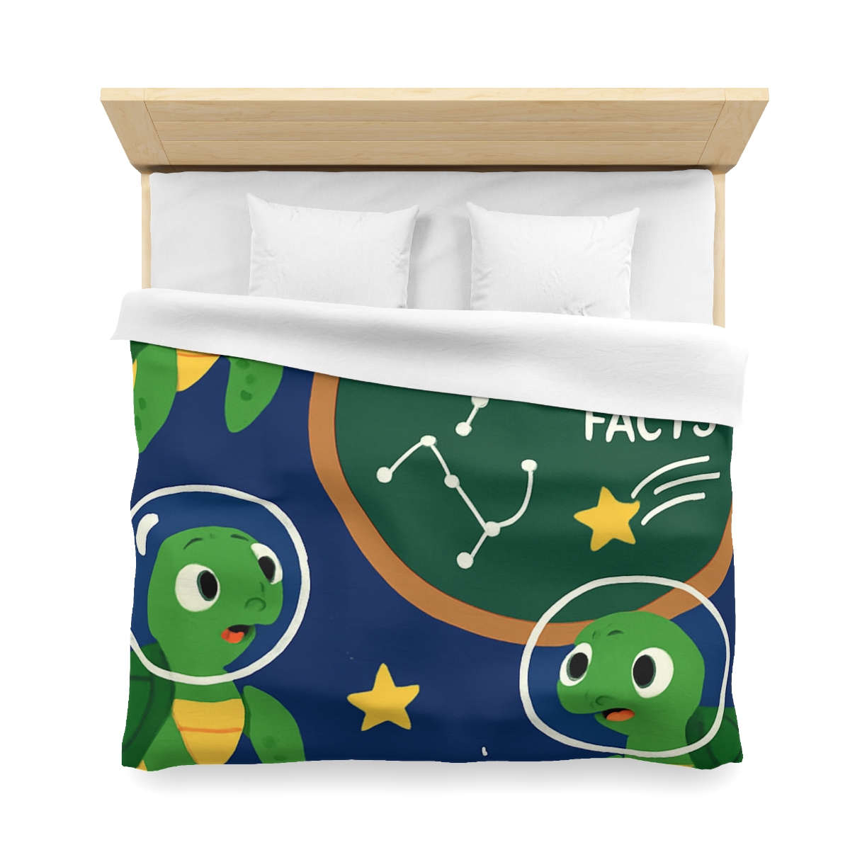 Space School Of Curious Sea Turtles soft comforter duvets