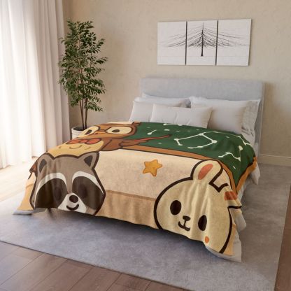 Comet Classroom Owl And The Star Map Chalkboard personalized cozy blankets