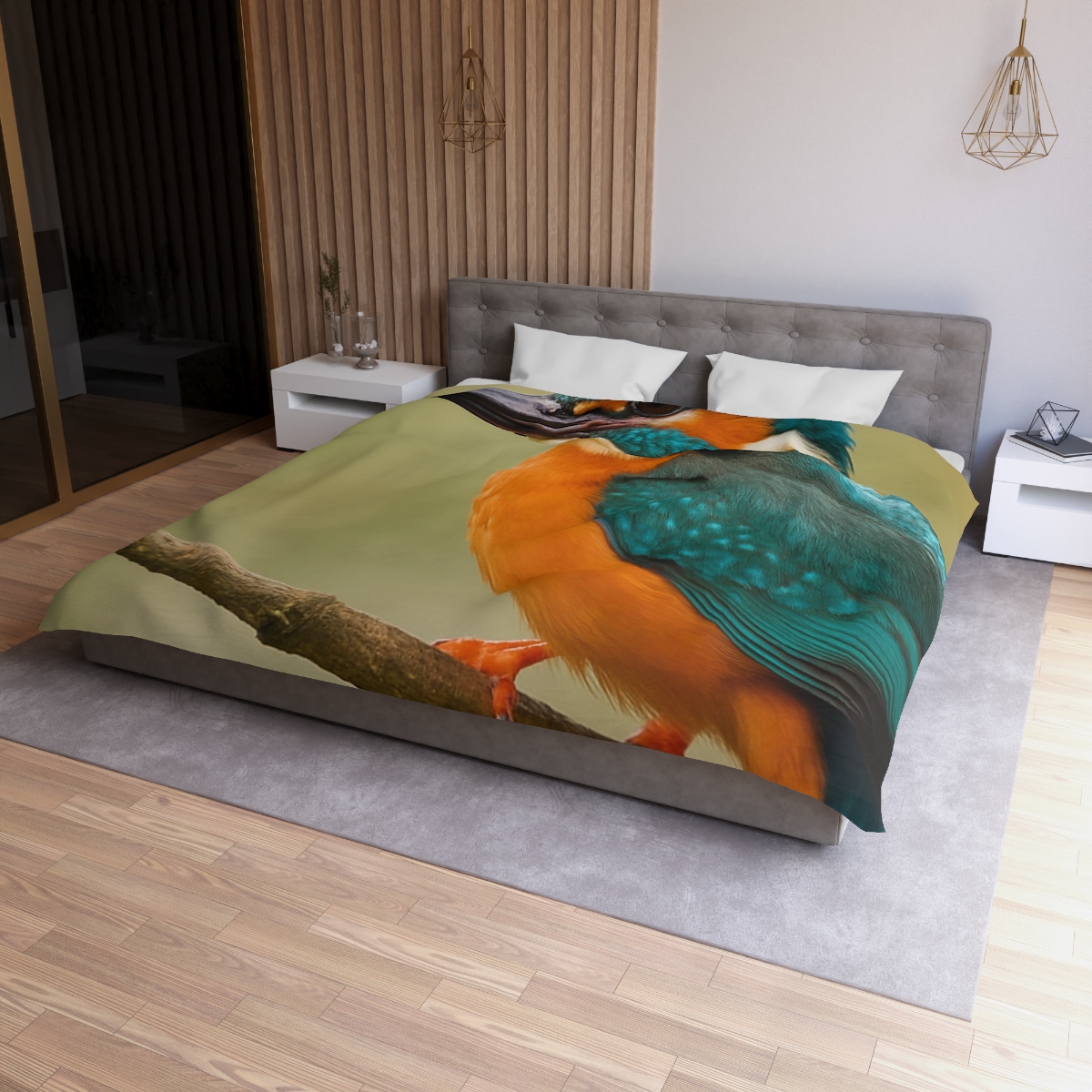 Emerald Flash Kingfisher warm winter duvets