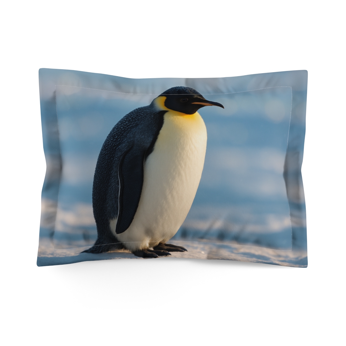 Aurora Drift Emperor Penguin soft plush pillows
