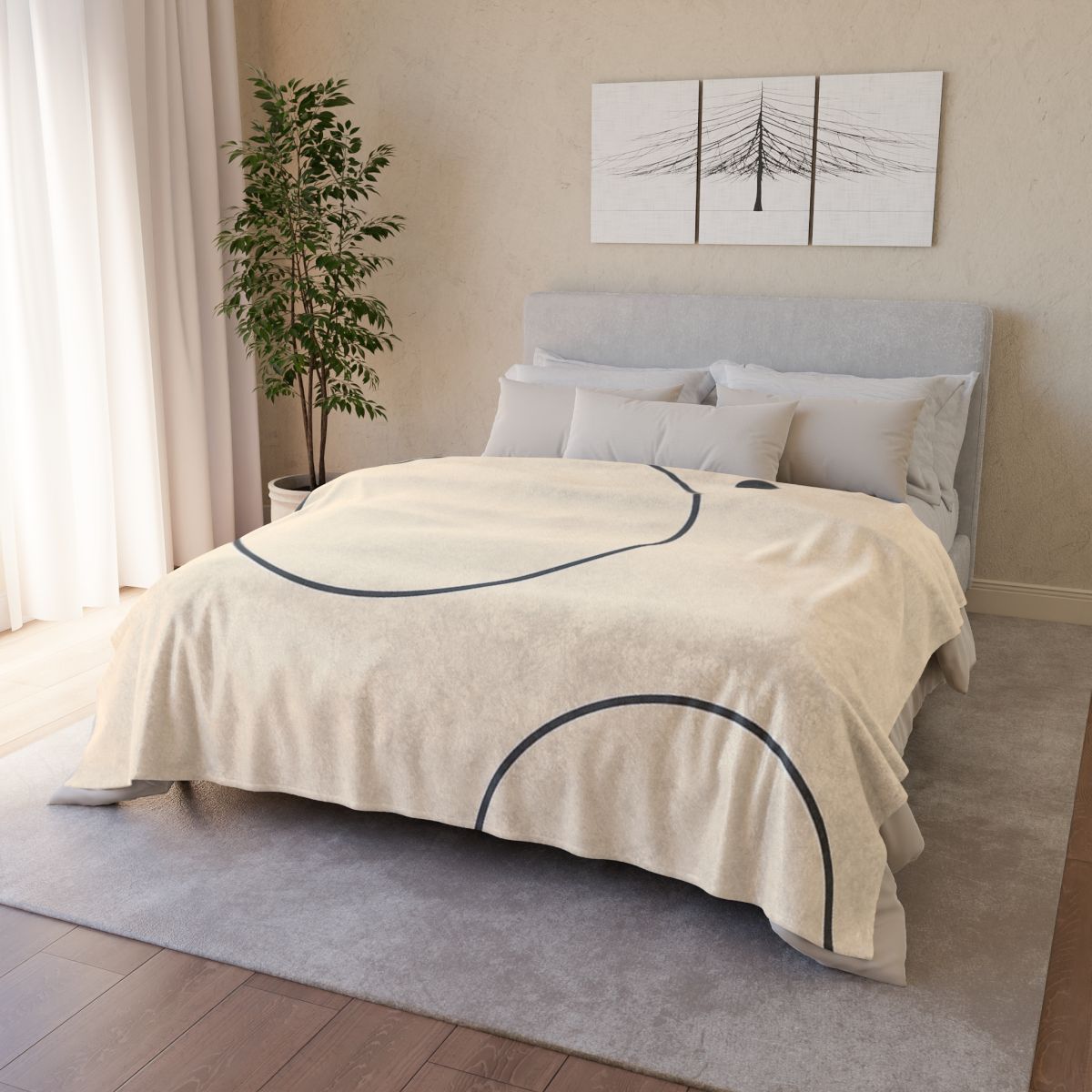 Orbital Offset Ring Quartet personalized cozy blankets