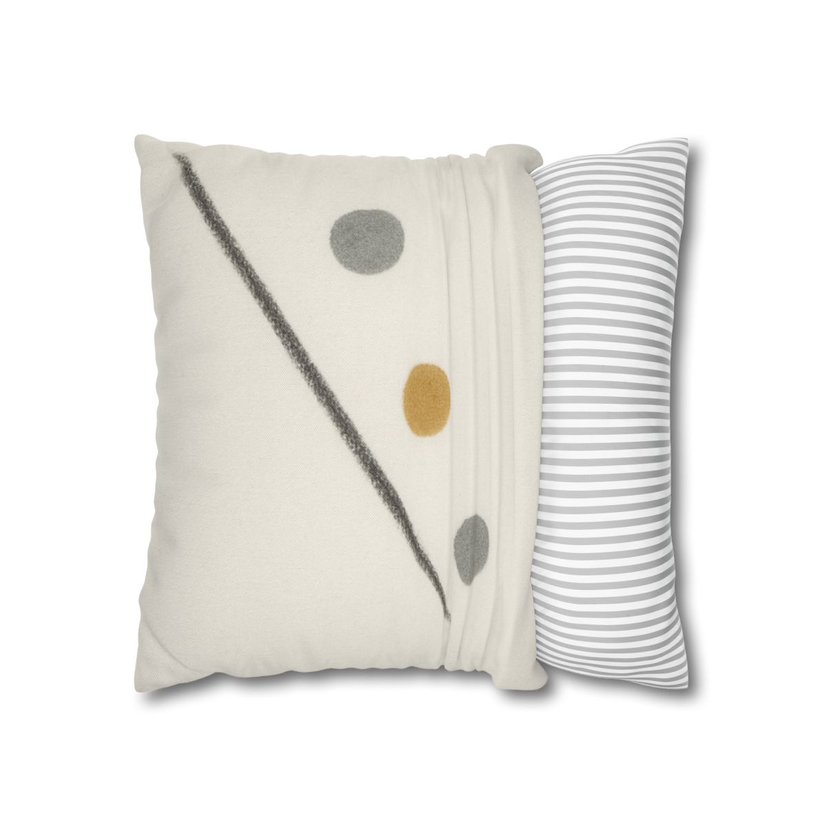Diagonal Line And Triple Circles designer print pillow cases