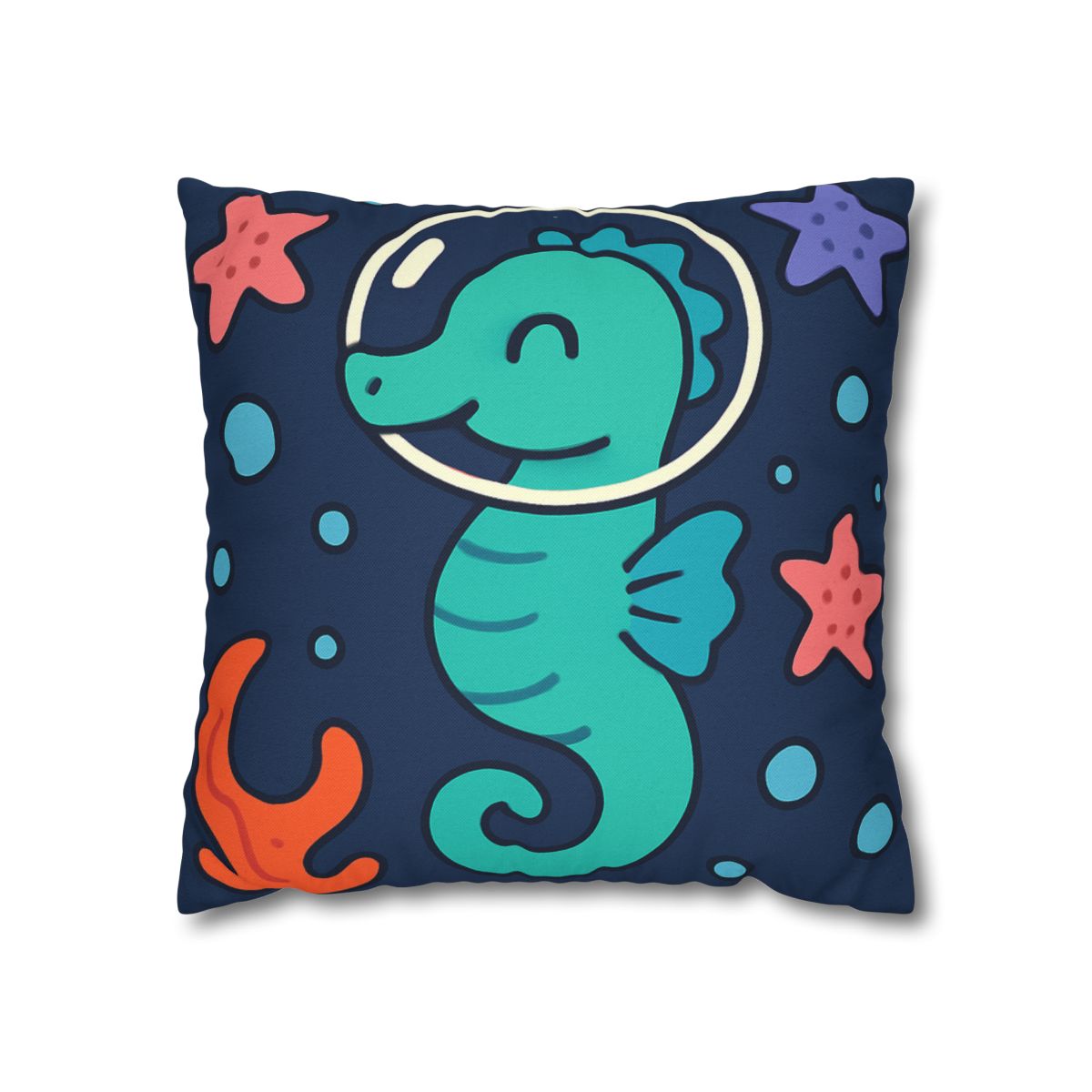 Starlight Seahorse Explorer designer print pillow cases