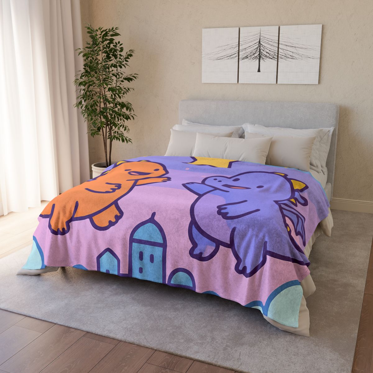 Starlight Cloud City Dragons trendy patterned blankets