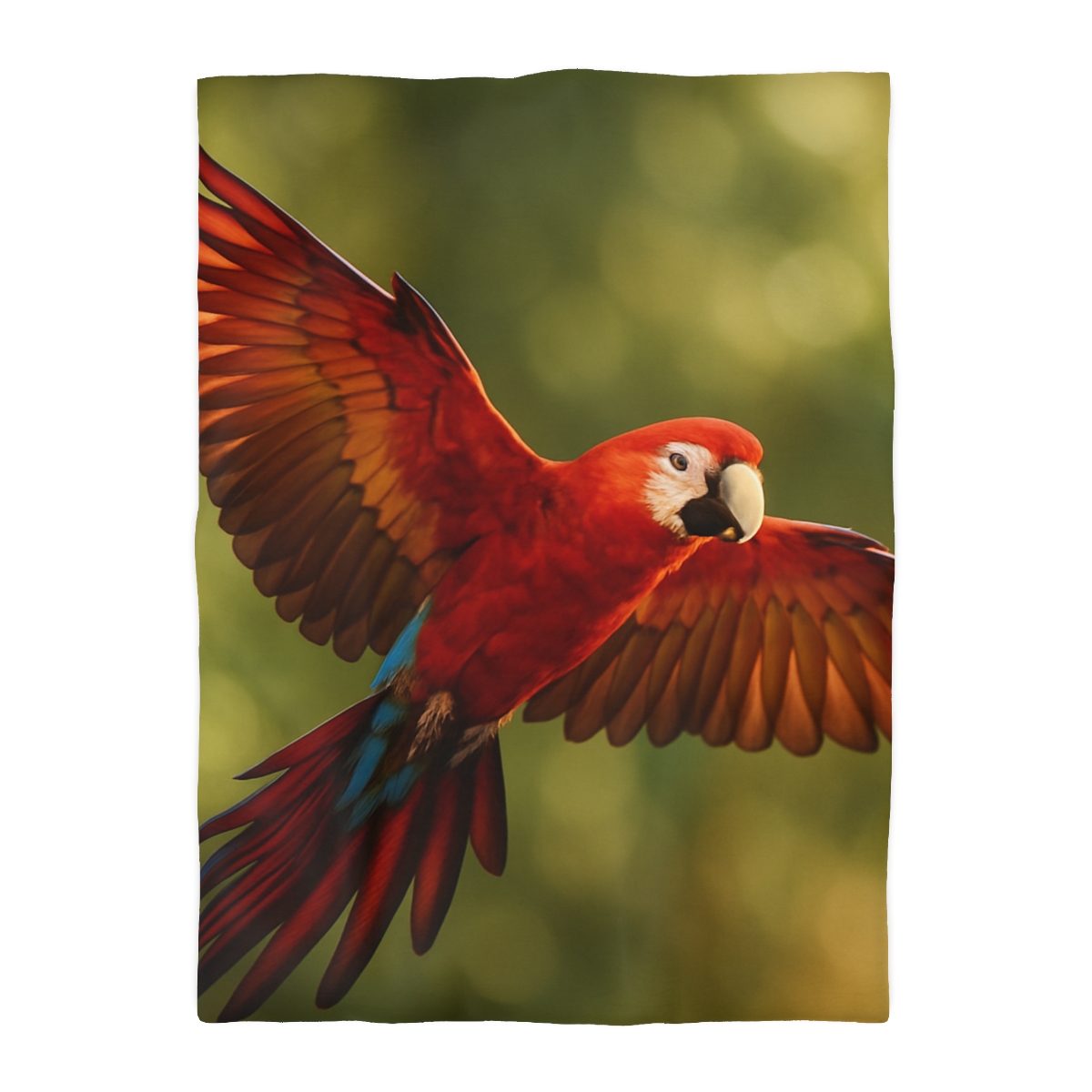 Scarlet Arc Macaw In Flight personalized bedding duvets