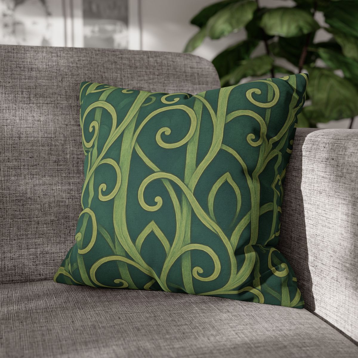 Tendriled Lattice Cascade designer print pillow cases