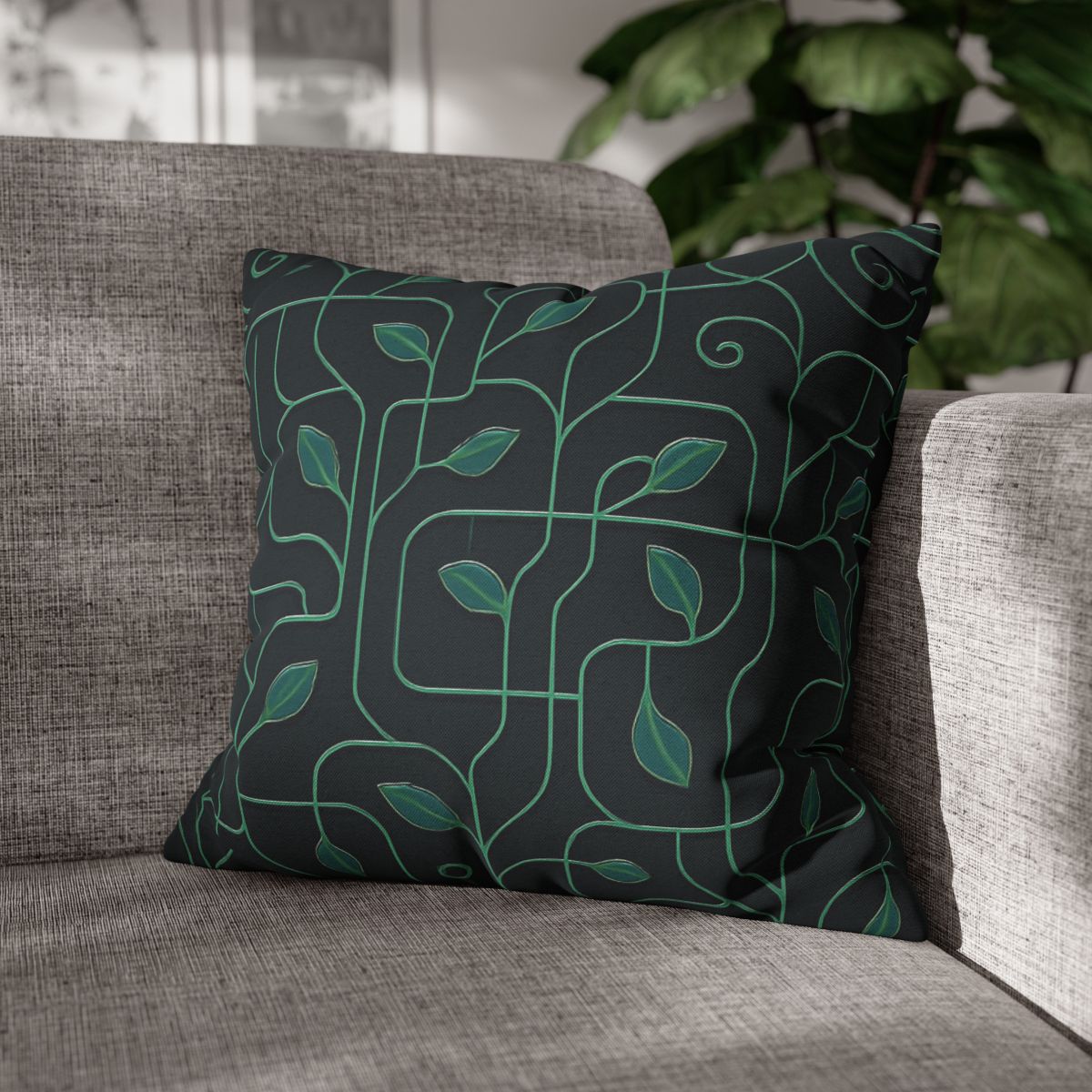 Vine Circuit Lattice designer print pillow cases