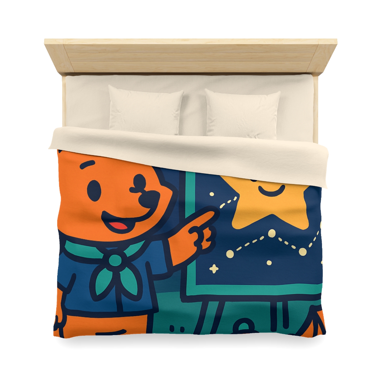 Stargazing Fox Scouts personalized bedding duvets