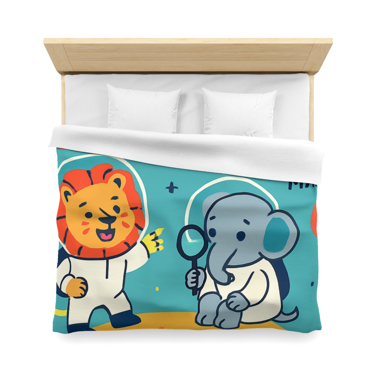 Starry Science Safari designer printed duvets