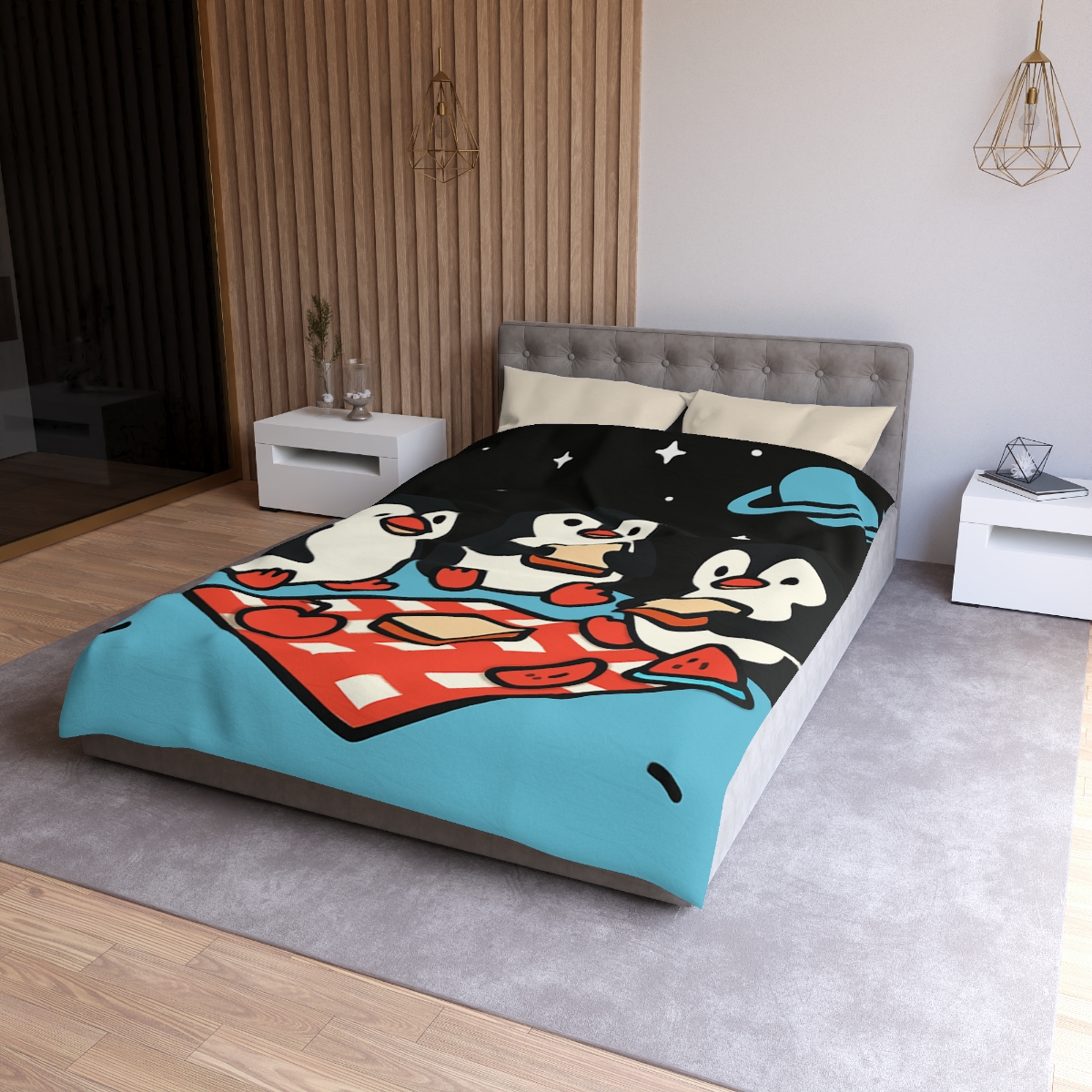 Planet Picnic Penguins soft comforter duvets