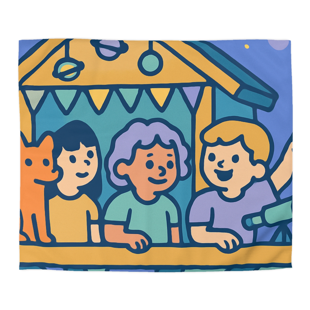 Galaxy Treehouse Explorers stylish duvet covers