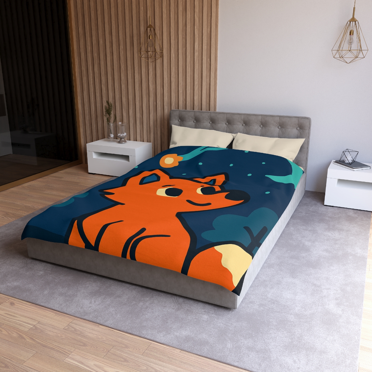 Starlight Forest Fox custom duvets