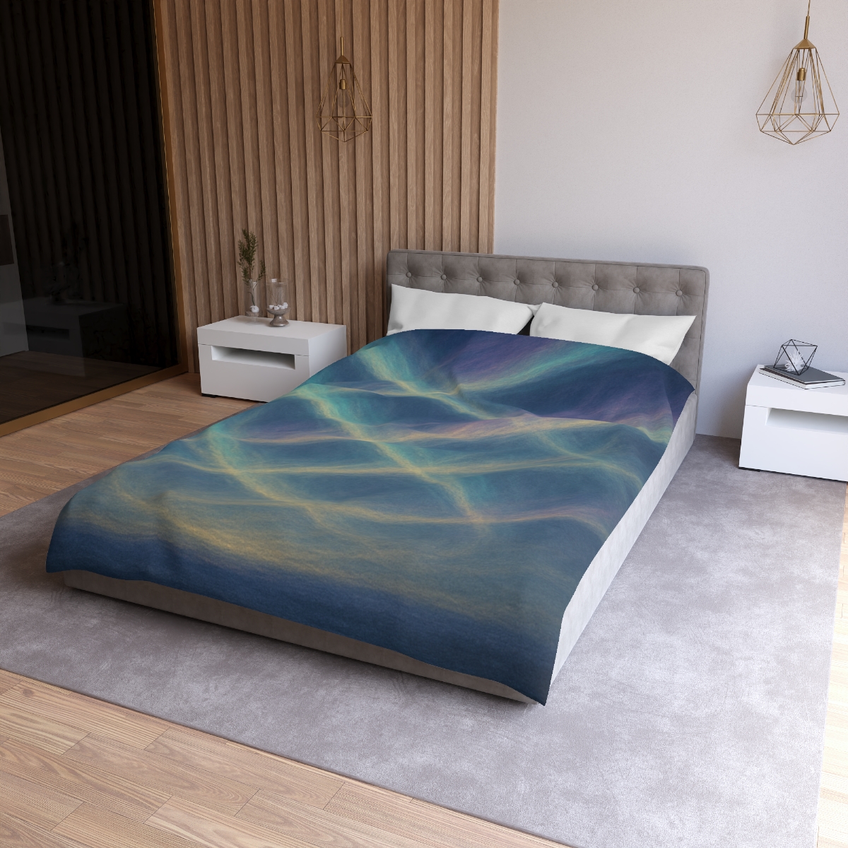 Aurora Lattice Horizon custom duvets