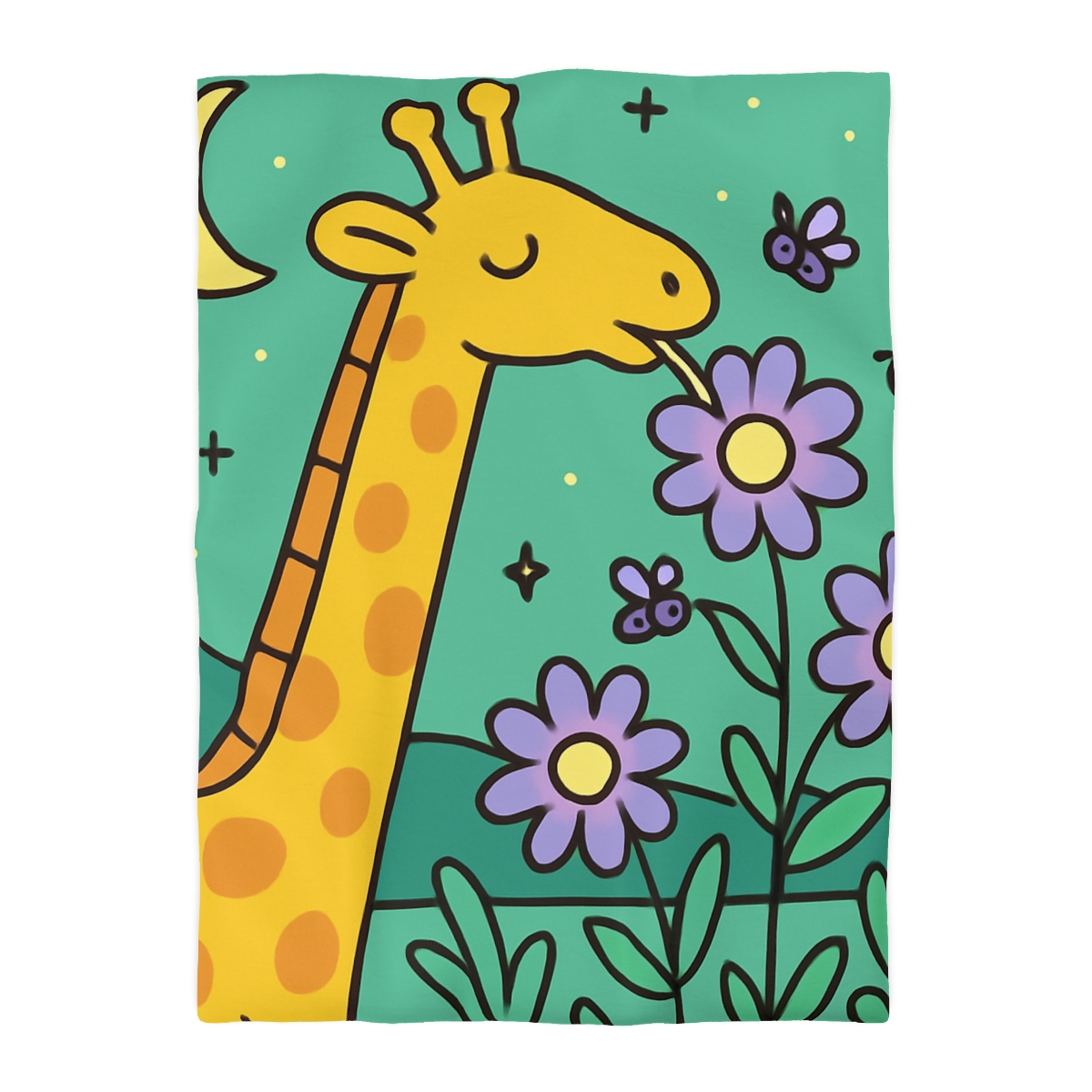 Galactic Garden Giraffe trendy bedroom duvets