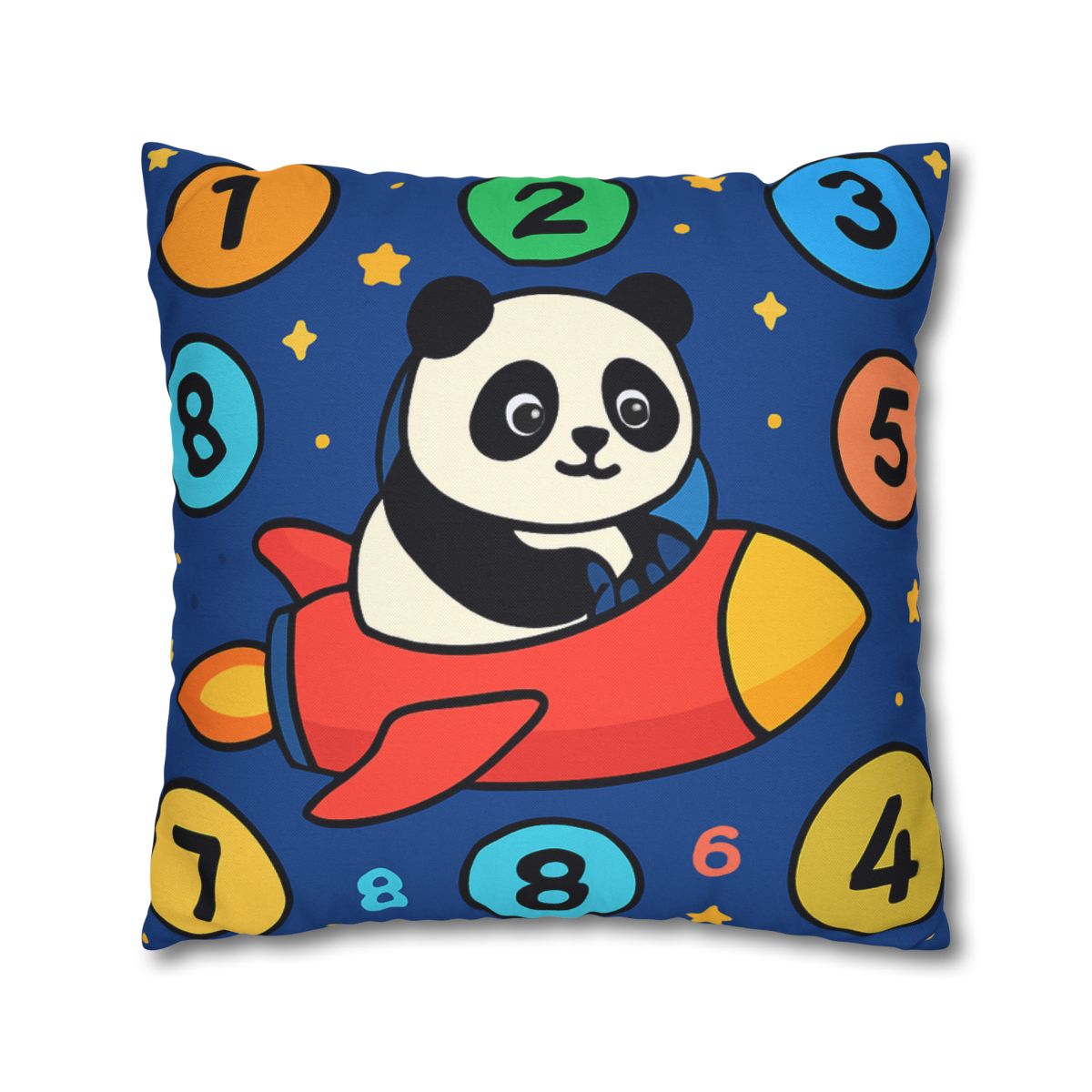 Rocket Panda And The Number Planets designer print pillow cases