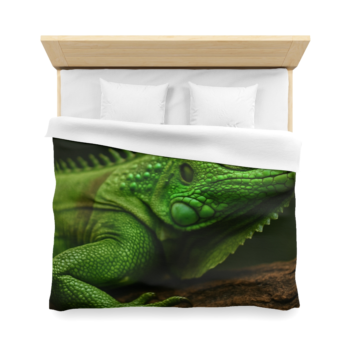Green Iguana Sun Stillness unique patterned duvets