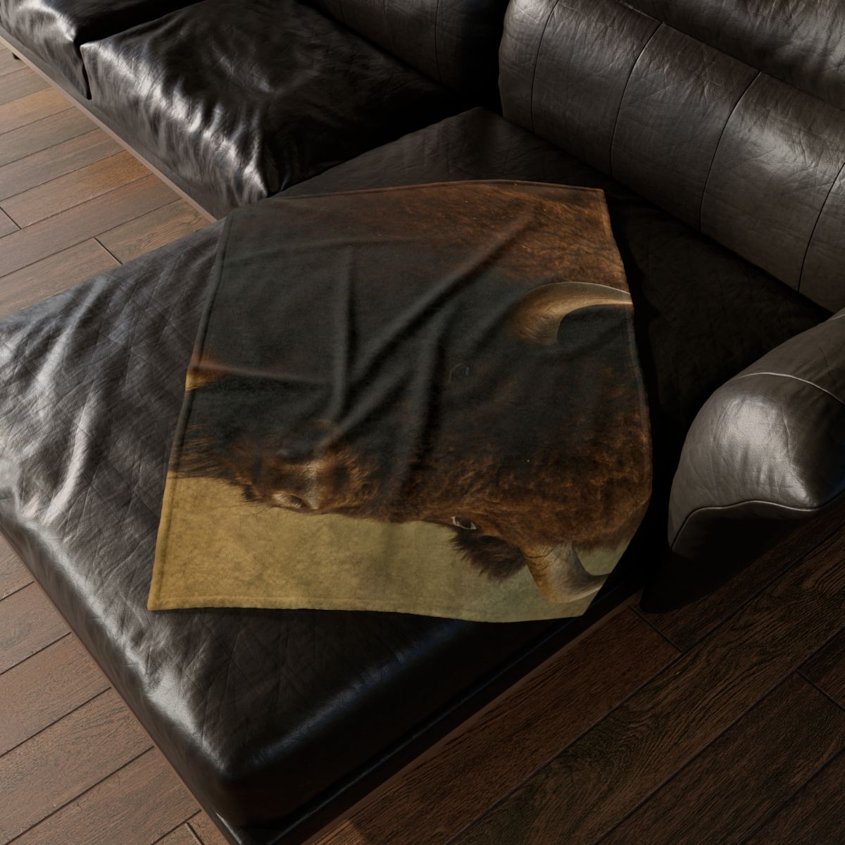 Thunder Stillness American Bison soft fleece blankets