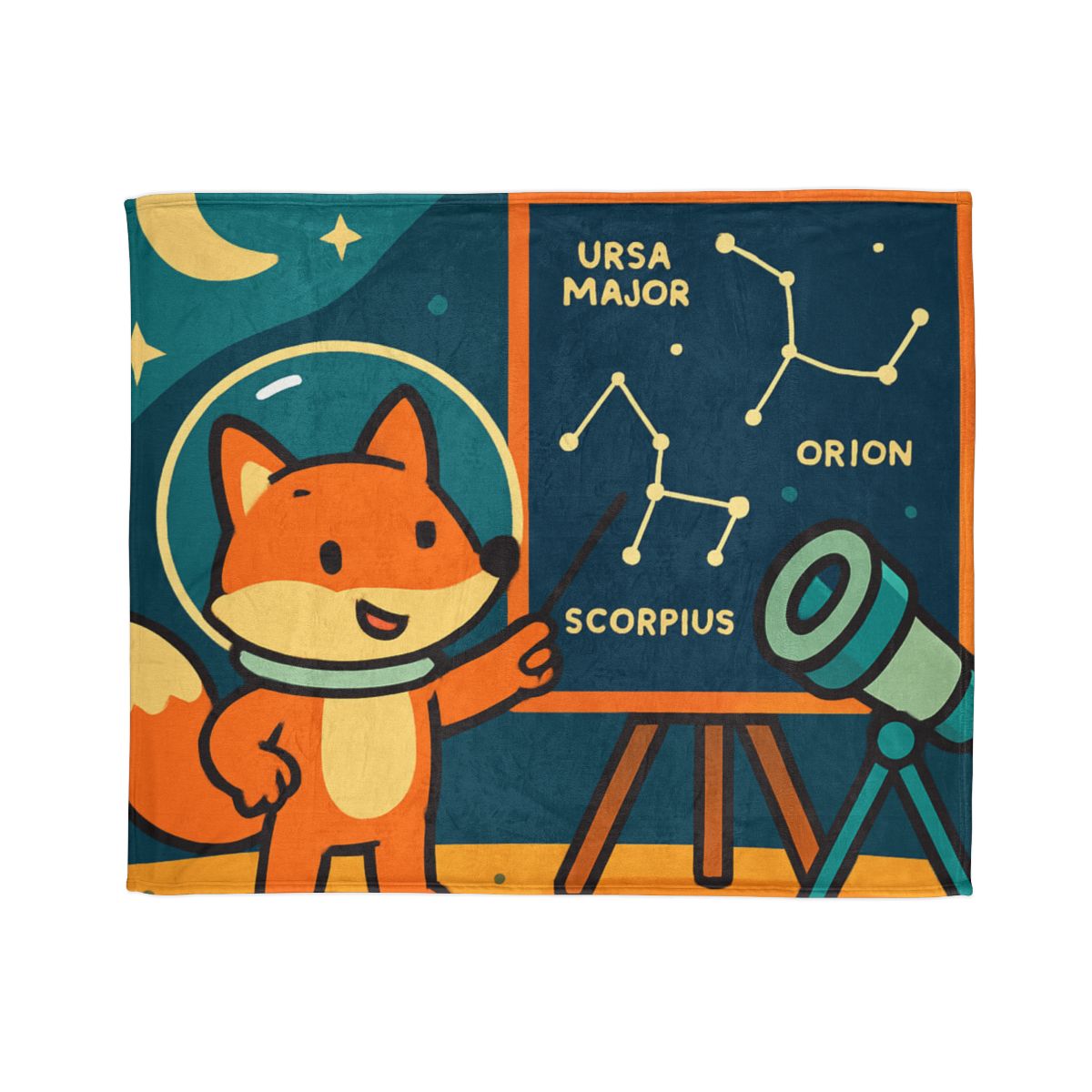Starlight Science Fox personalized cozy blankets