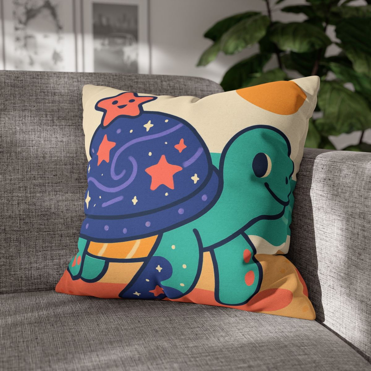 Galactic Seashell Turtle custom pillow cases