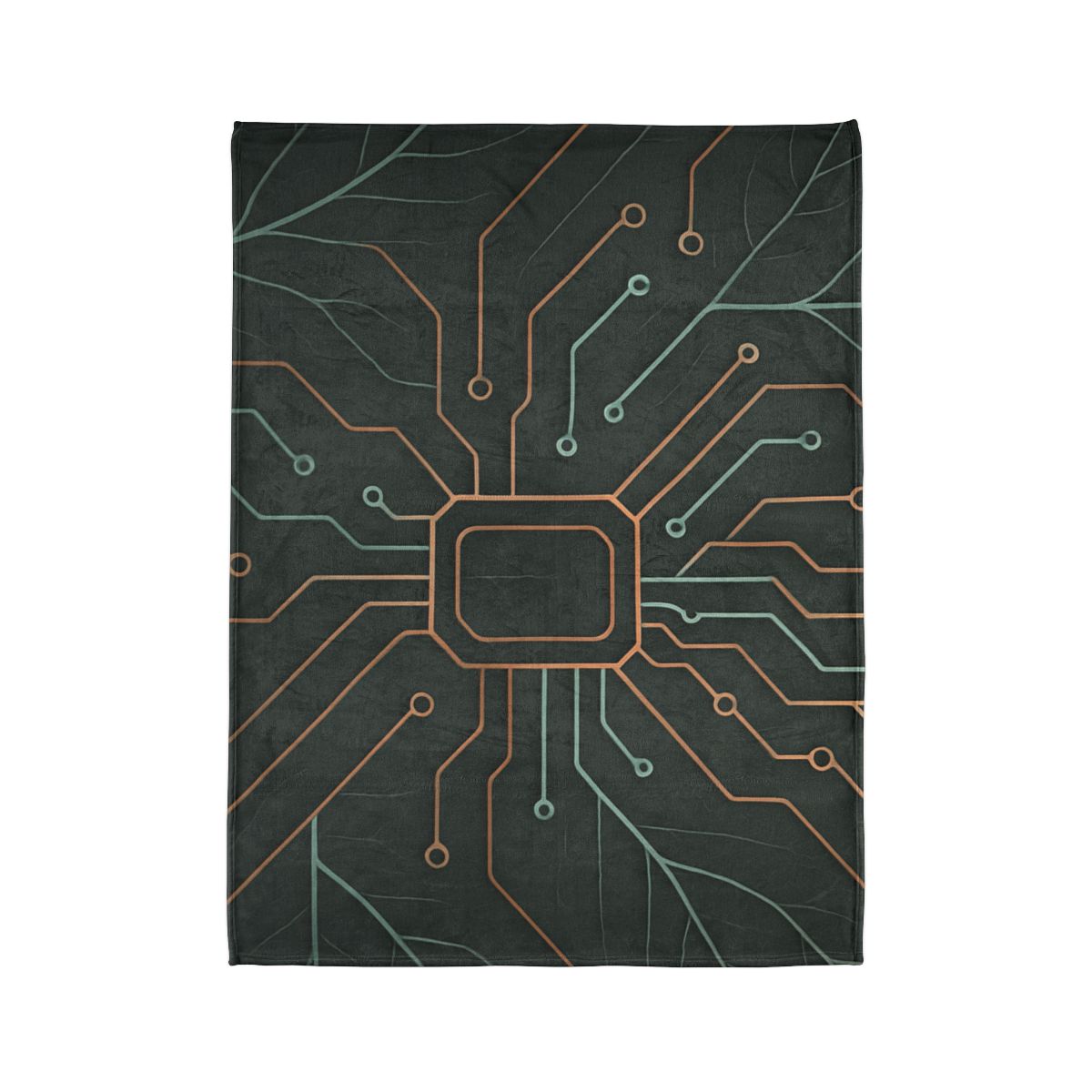 Leaf Vein Circuitry designer printed blankets