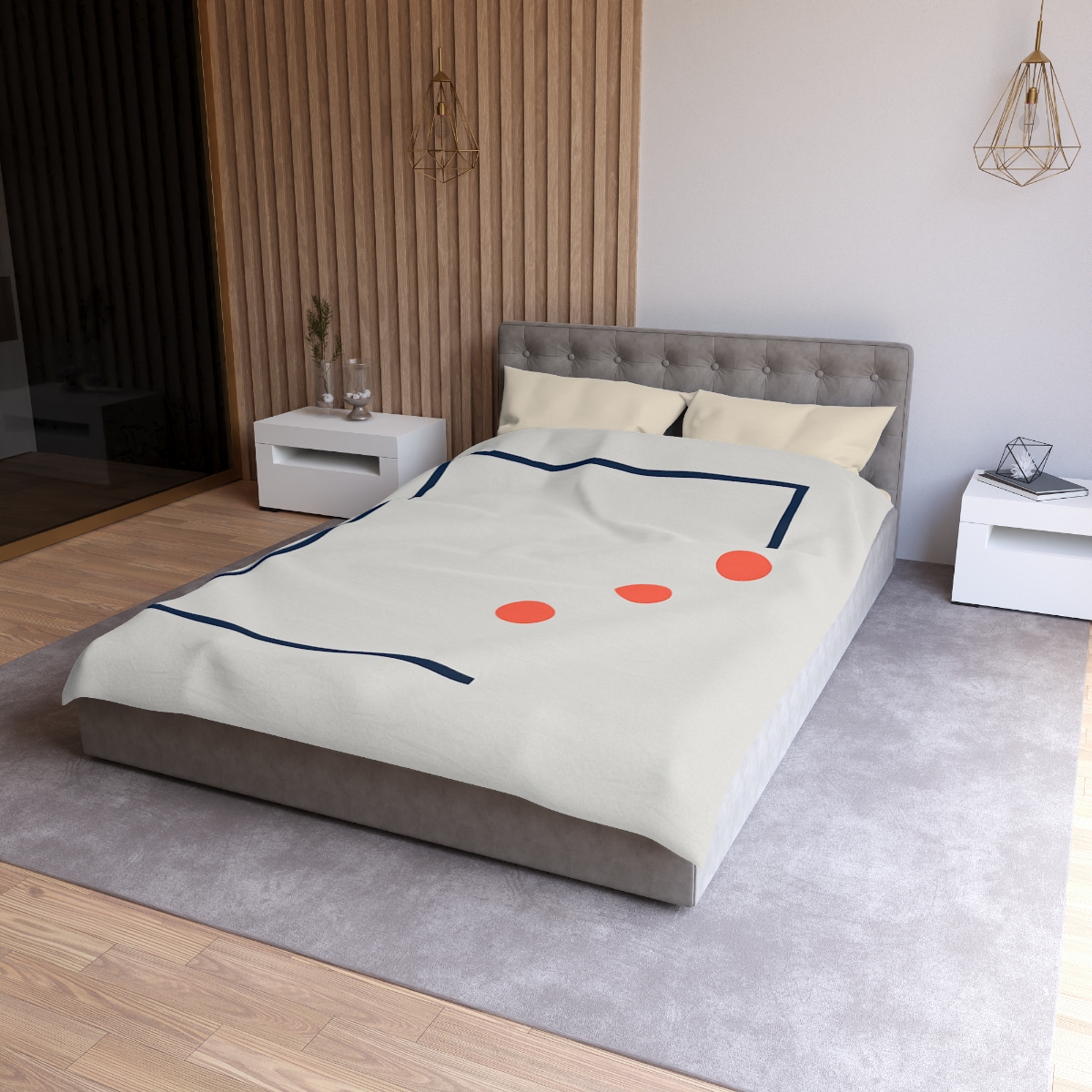 Diagonal Constellation Frame personalized bedding duvets