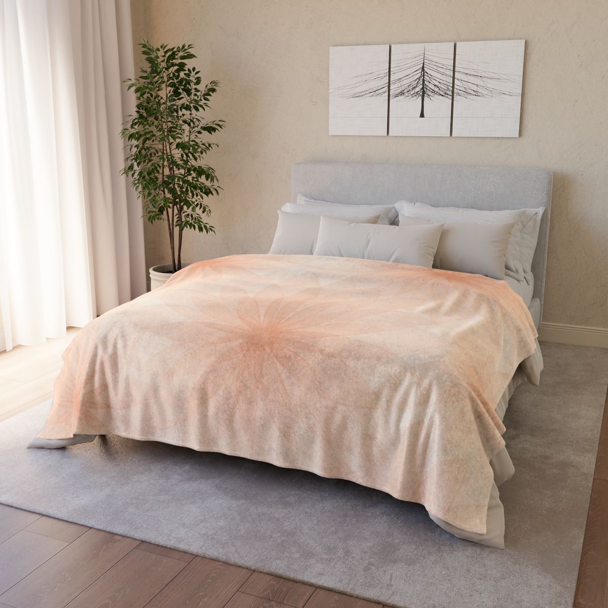 Petal Prism Radials personalized cozy blankets