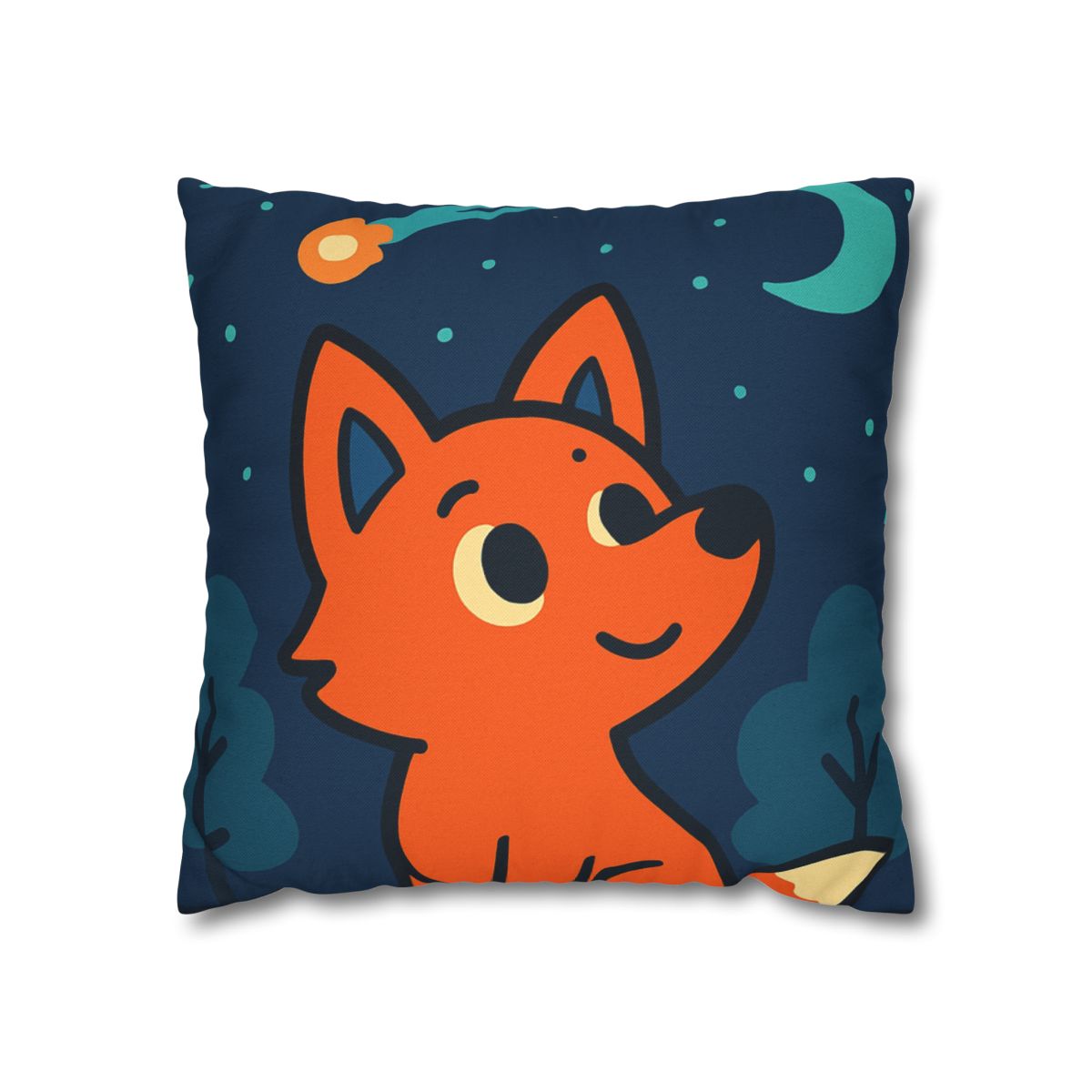 Starlight Forest Fox soft cotton pillow cases