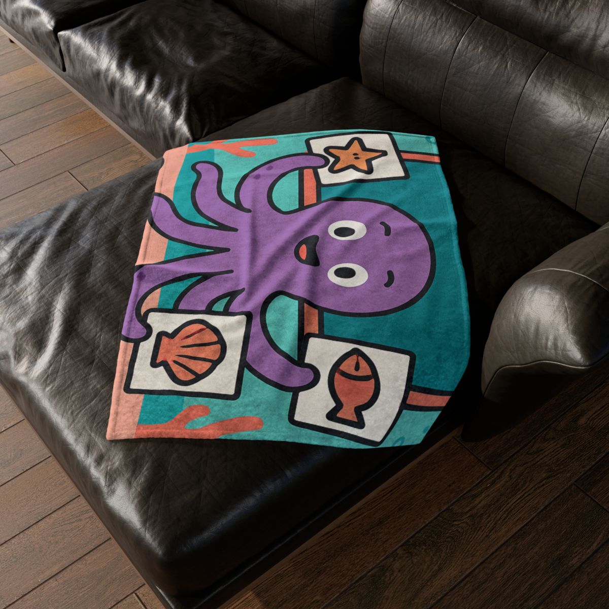 Coral Classroom Octopus trendy patterned blankets