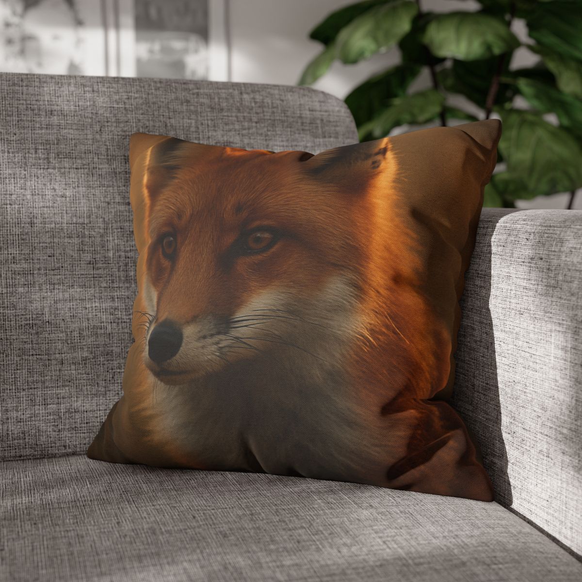 Crimson Whisper Red Fox soft cotton pillow cases