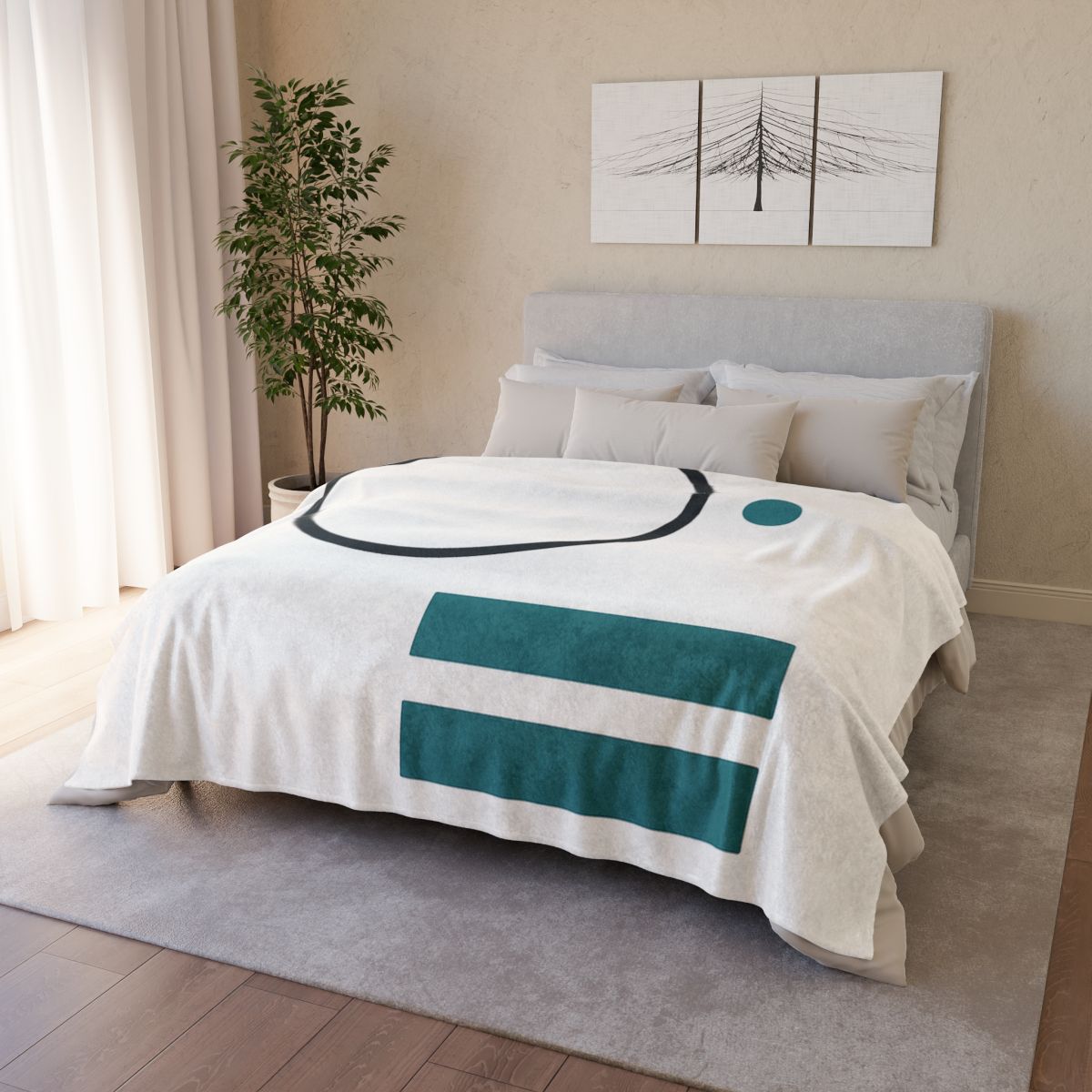 Orbiting Bars And Hollow Circle personalized cozy blankets