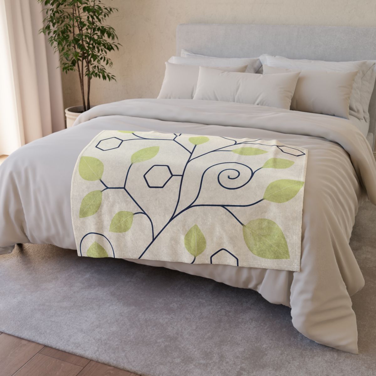 Tendril Network Diagram decorative home blankets
