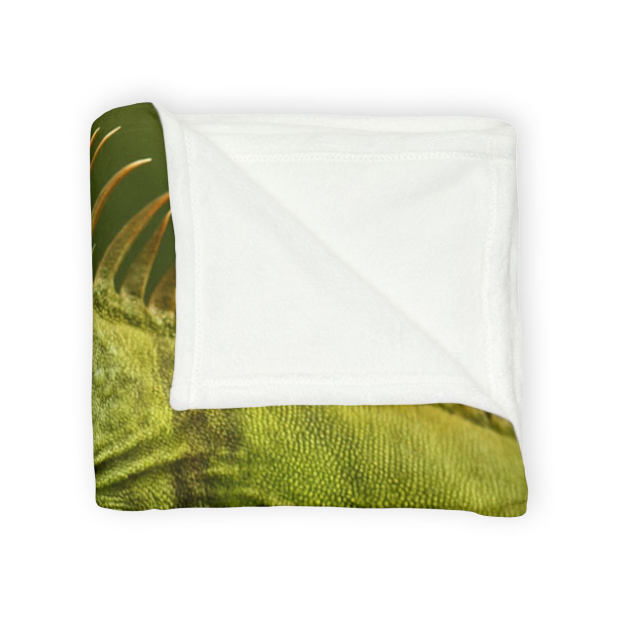 Verdant Stillness Green Iguana designer printed blankets