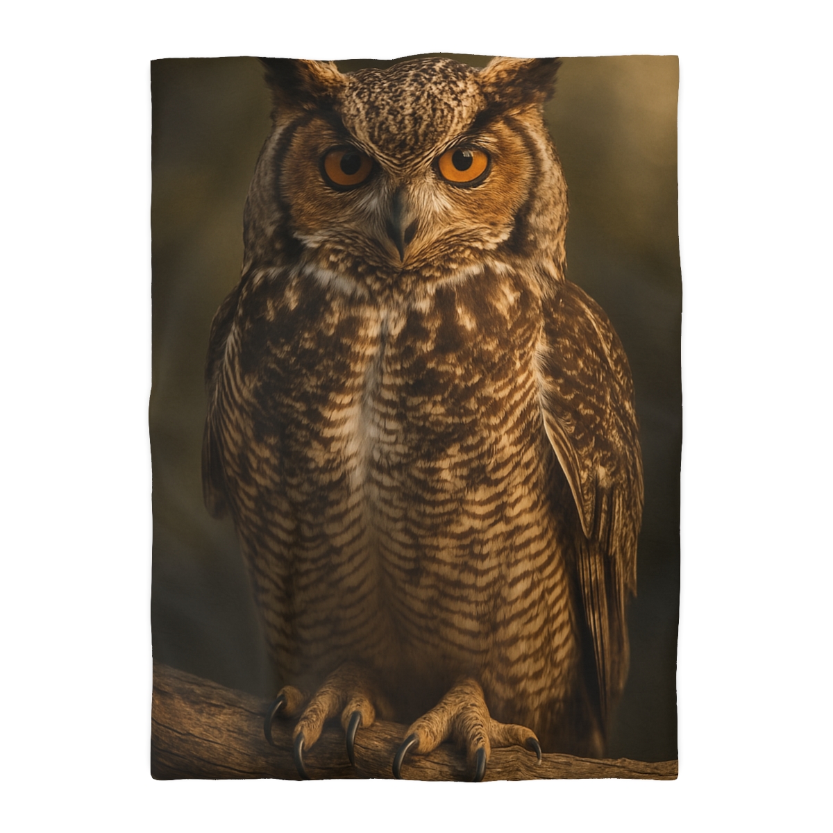 Nebula Gaze Great Horned Owl custom duvets