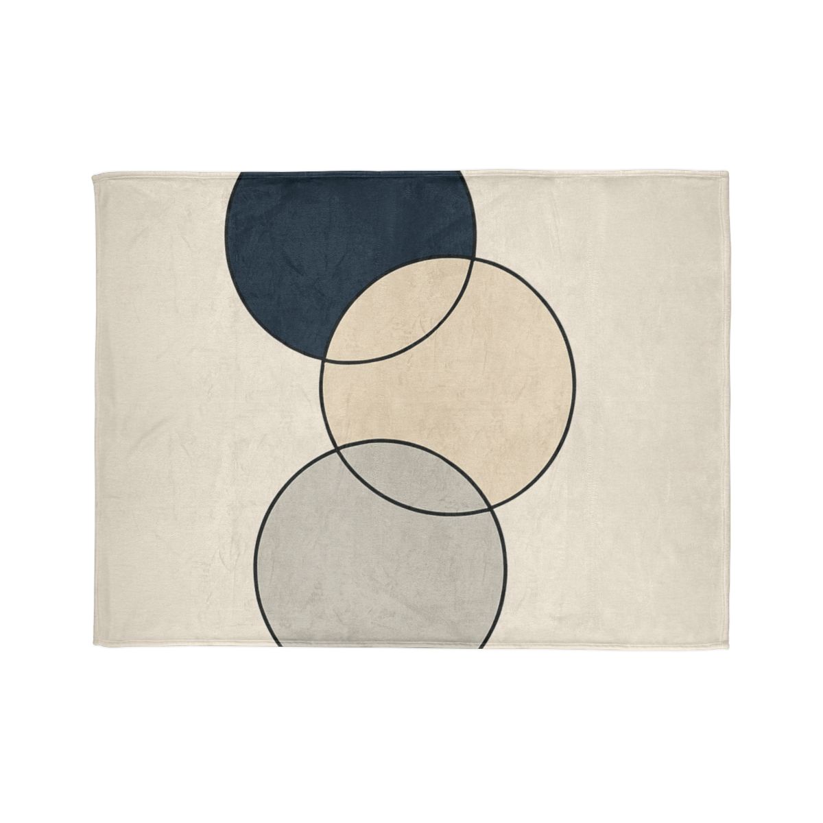 Staggered Trio Of Circles designer printed blankets