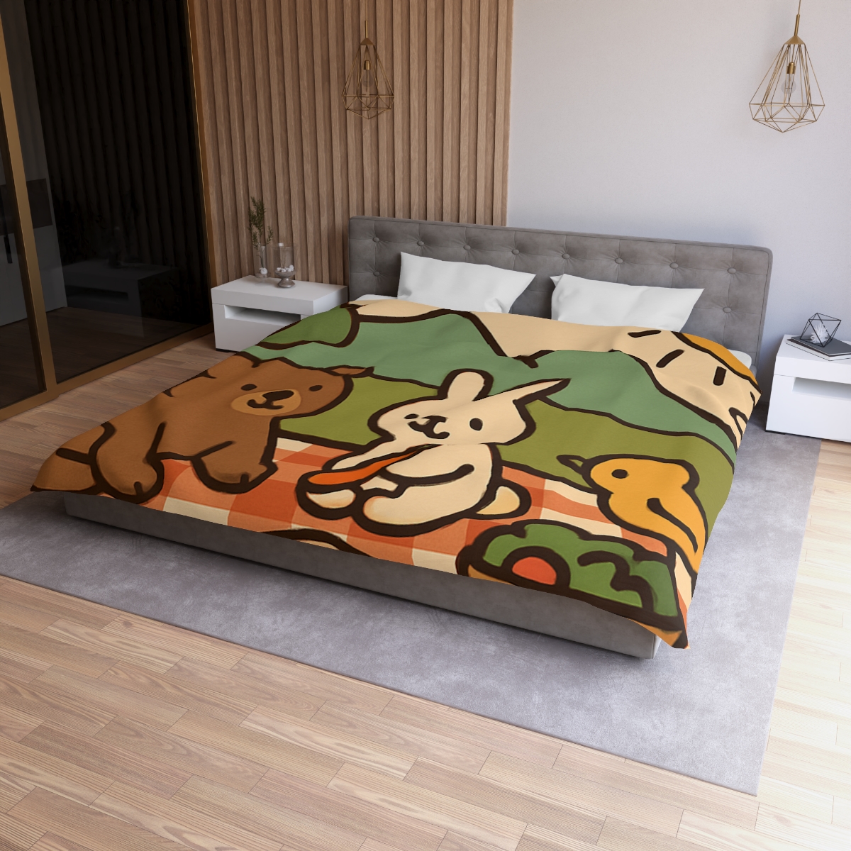 Mountain Picnic Pals soft comforter duvets