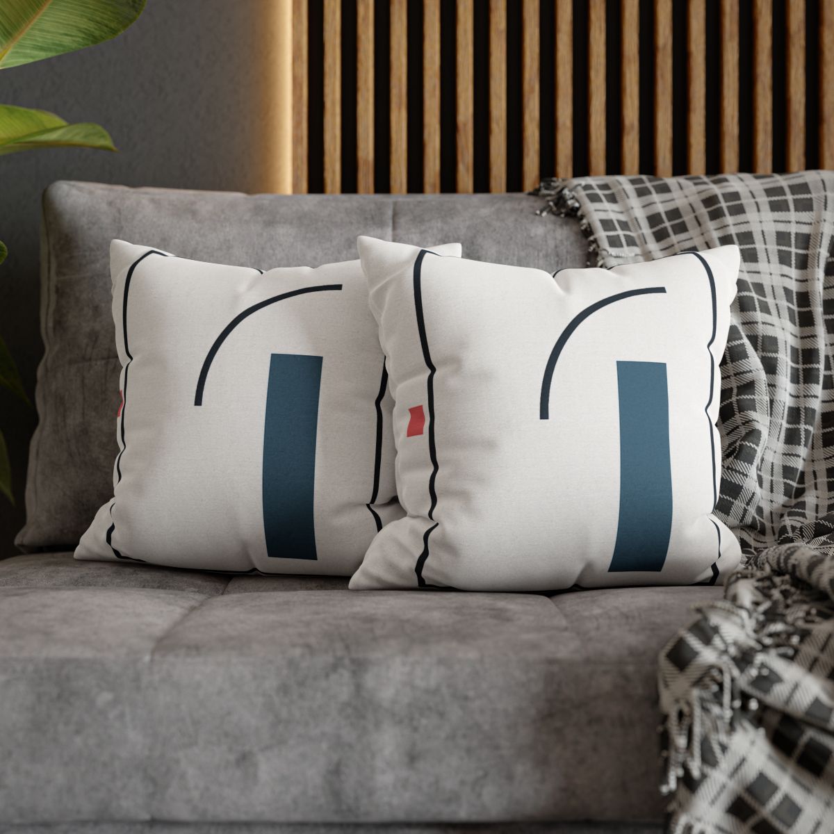 Split Frame With Rising Arc stylish decorative pillowcases