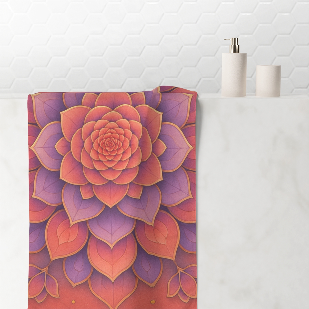Petal Prism Mandala unique gift towels