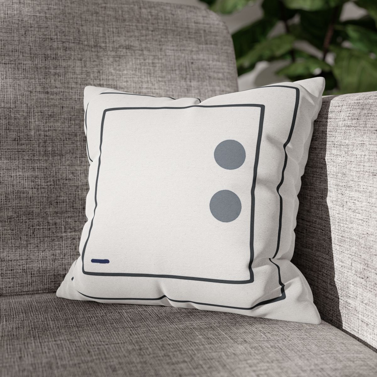 Nested Square With Sliding Circle Pair personalized pillow covers