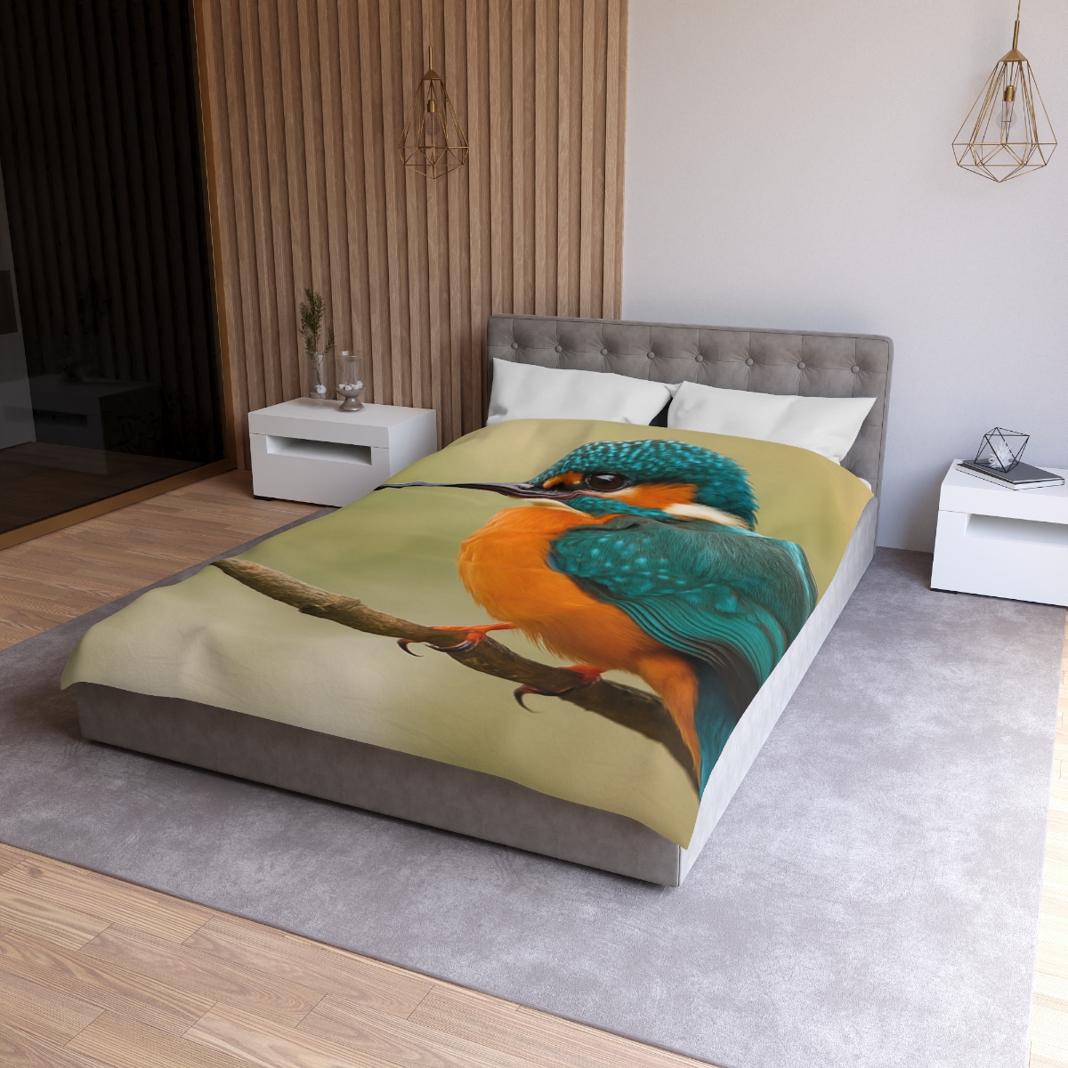 Emerald Flash Kingfisher warm winter duvets