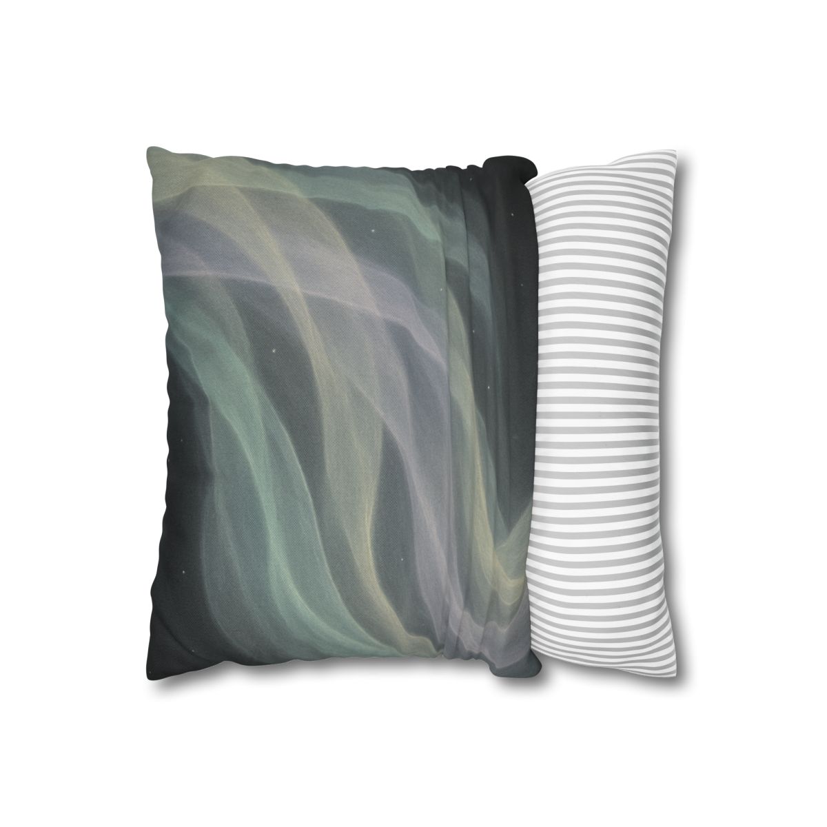 Auroral Cosmic Silk Currents designer print pillow cases