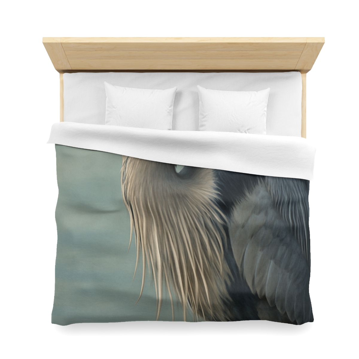 Harbor Watch Great Blue Heron unique patterned duvets