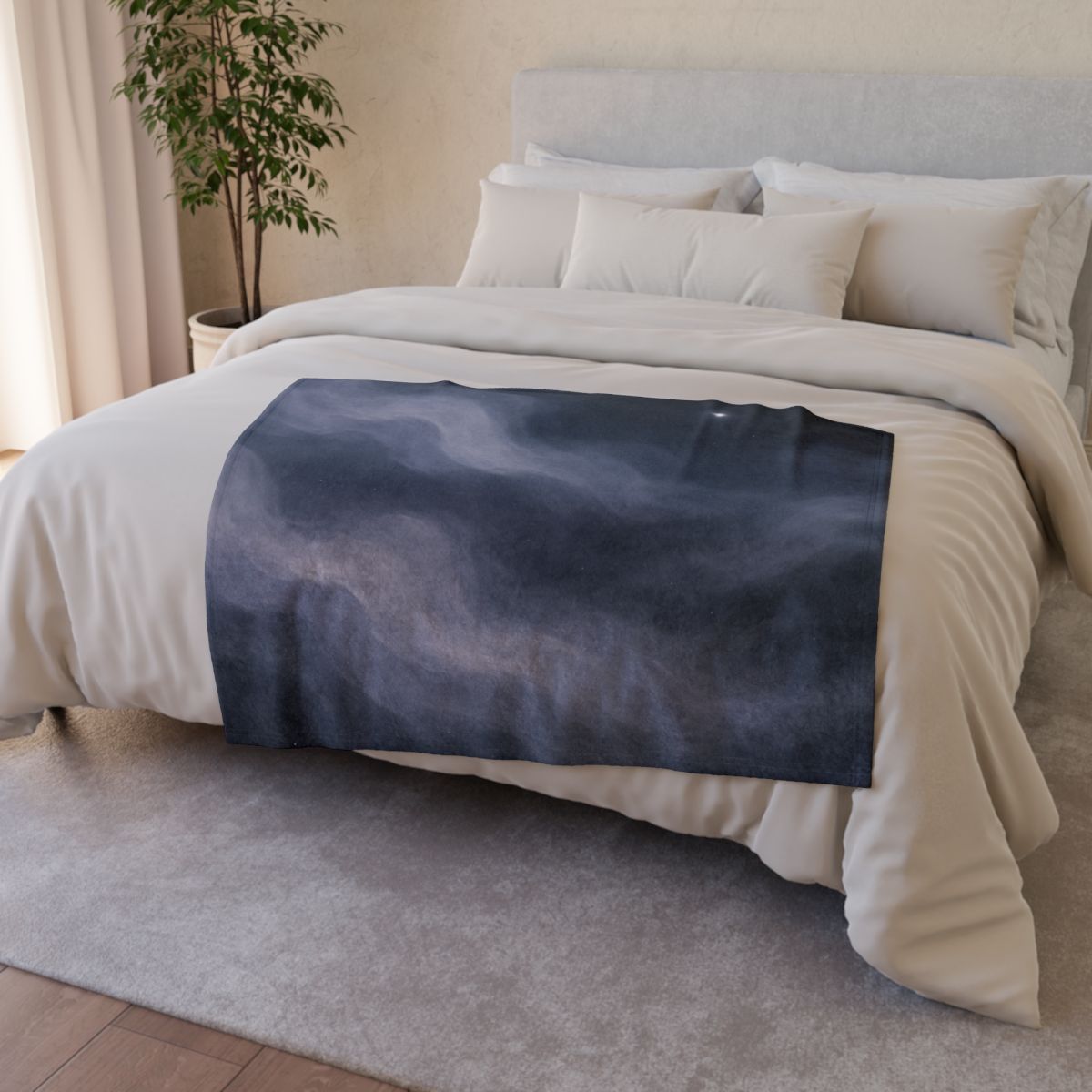 Echoes Of Starlight Mist soft fleece blankets