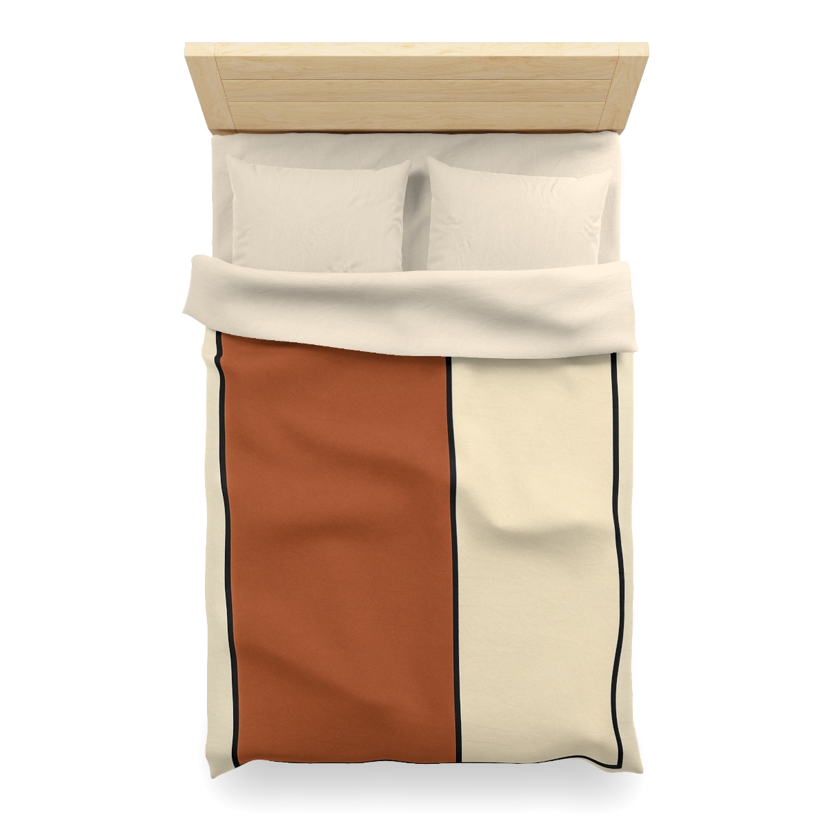 Offset Rectangle Pairing personalized bedding duvets