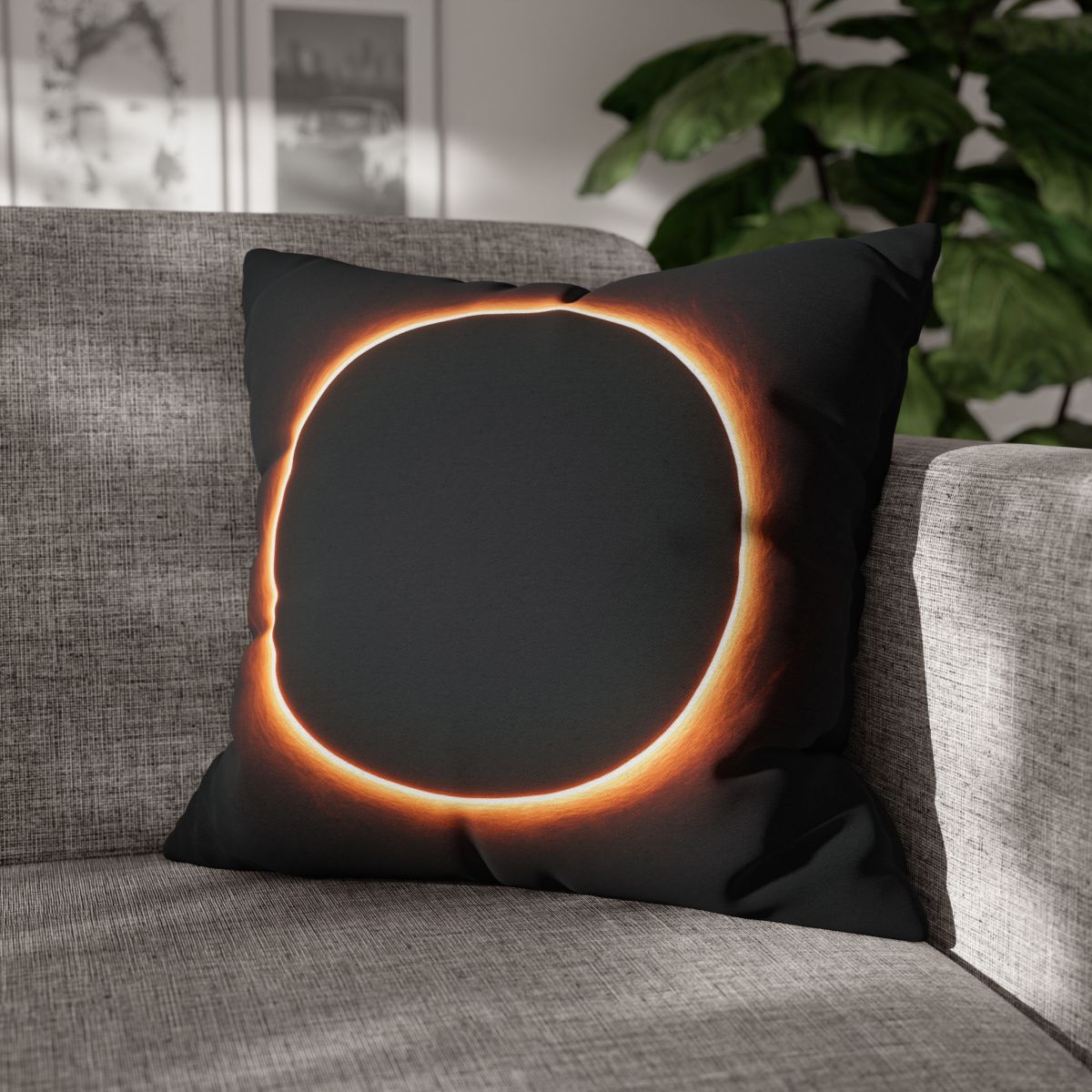 Dark Horizon Singularity Glow personalized pillow covers