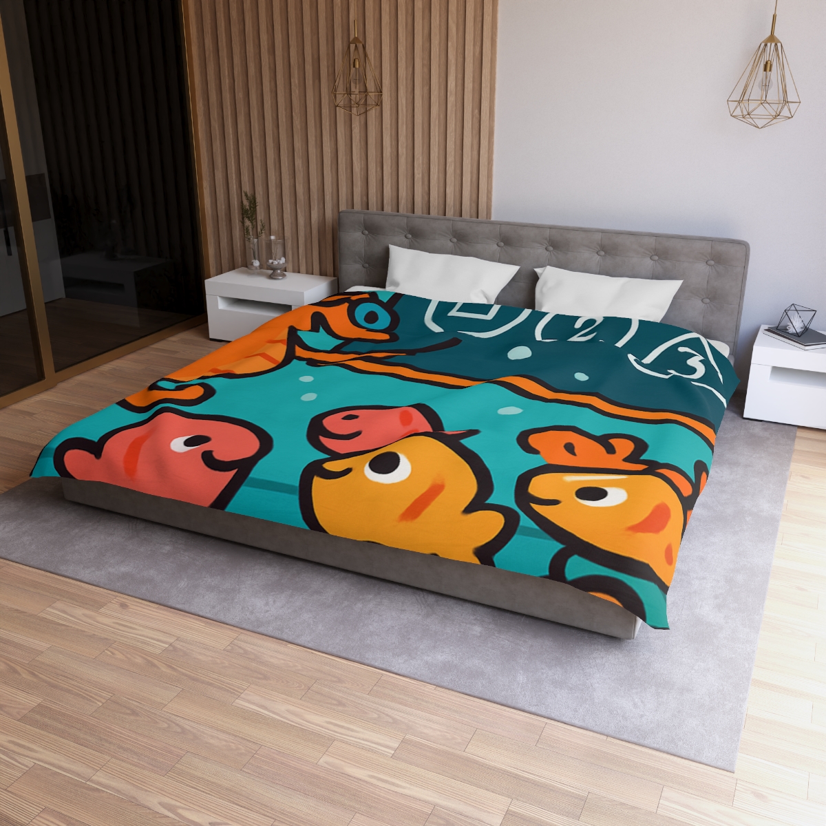 Coral Classroom With The Seahorse Teacher custom duvets